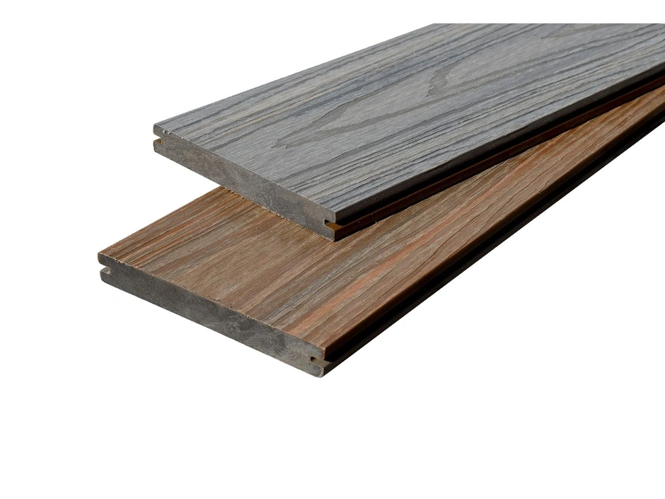 20 x 200 mm WPC-Terrassendiele massiv Bicolor grau | BECHER Profi-Shop l Online Holzhandel